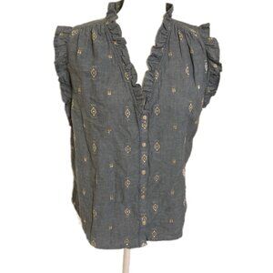 St. John's Bay Blue Cotton Top ~ Size Medium